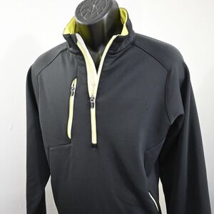 Zero Restriction Tour Series Pullover Men L Black Quarter Zip Golf Jacket